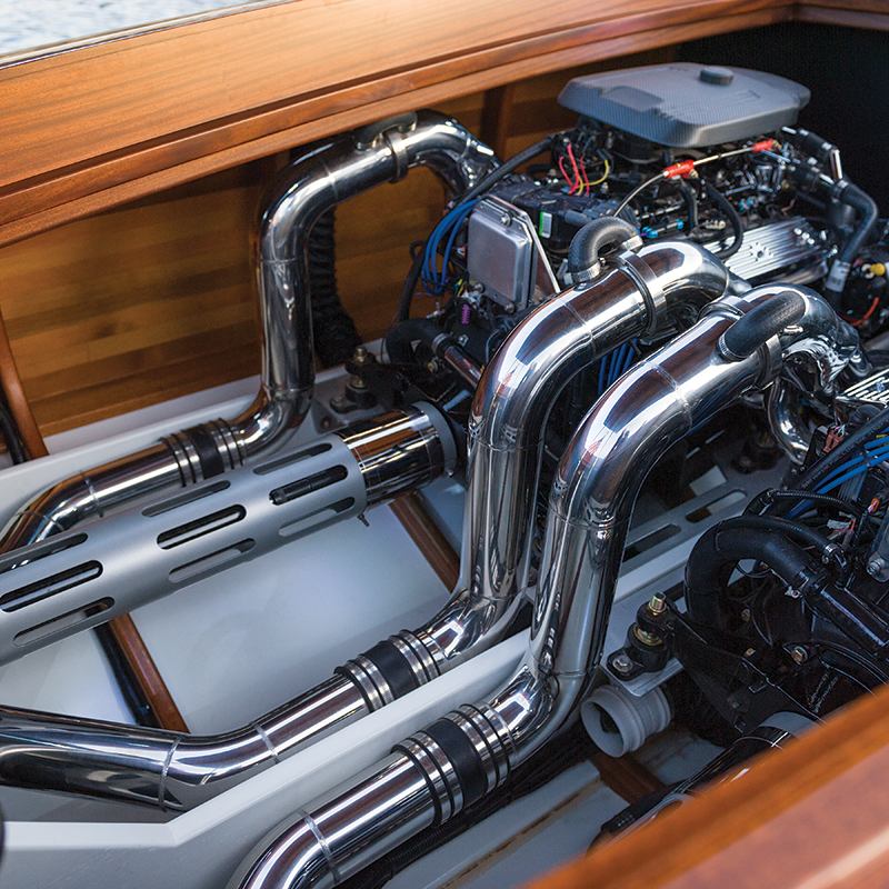 Small block header 13157 custom marine inc 